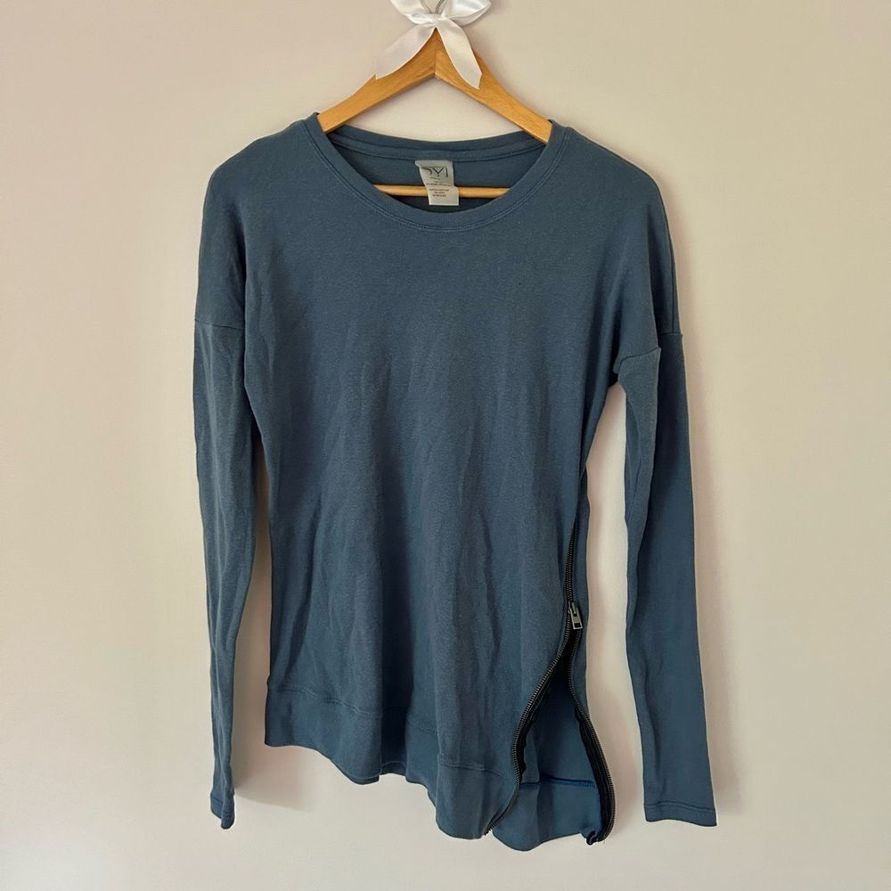 DYI Define Your Inspiration Asymmetrical Sweatshirt Pullover Slate Blue